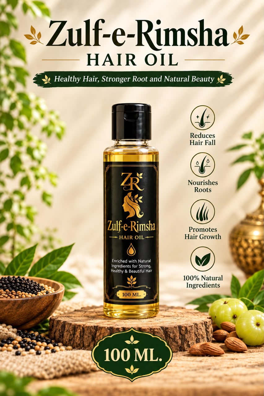Zulf-e-Rimsha Organic Hair Oil – Pack of 2 (100ml x 150ml) Value Saver Pack