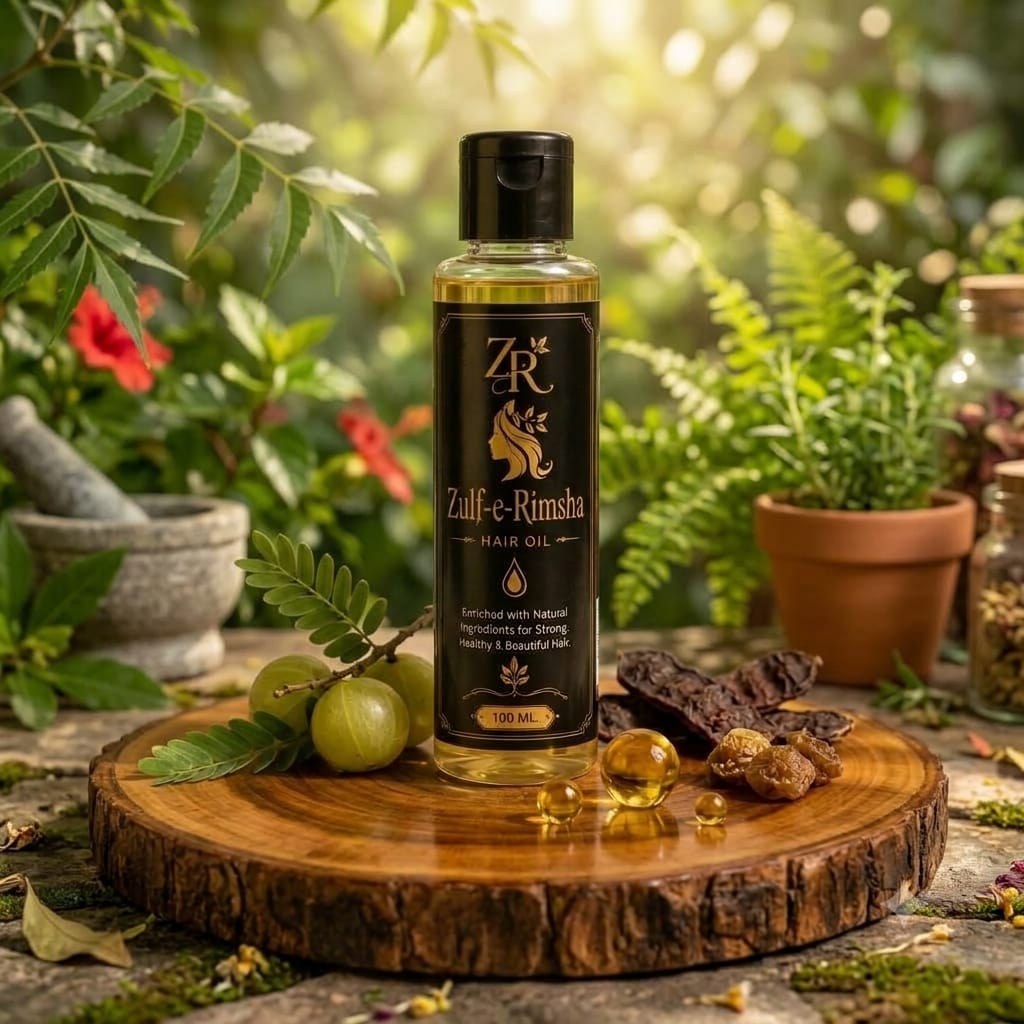 Zulf-e-Rimsha Organic Hair Oil – For Strong, Long & Shiny Hair (100ml)