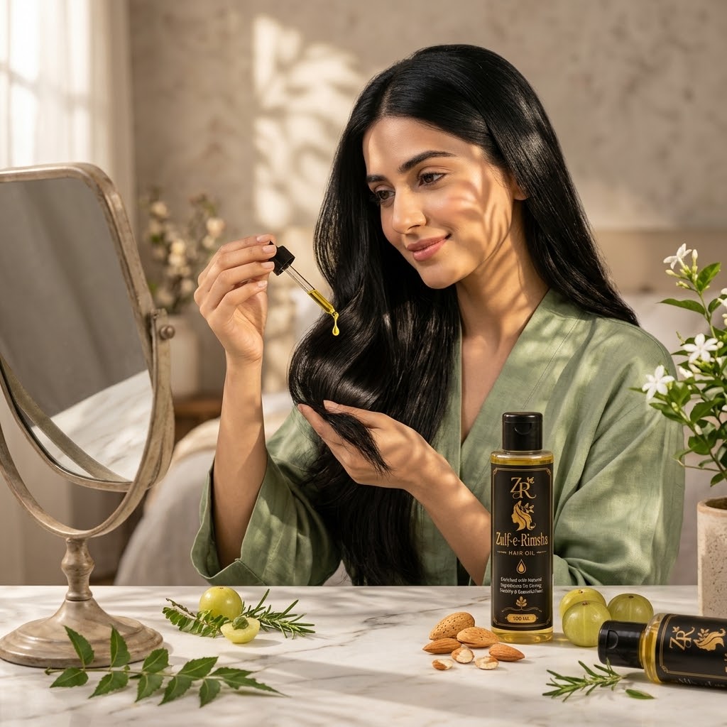 Zulf-e-Rimsha Organic Hair Oil – For Strong, Long & Shiny Hair (150ml)