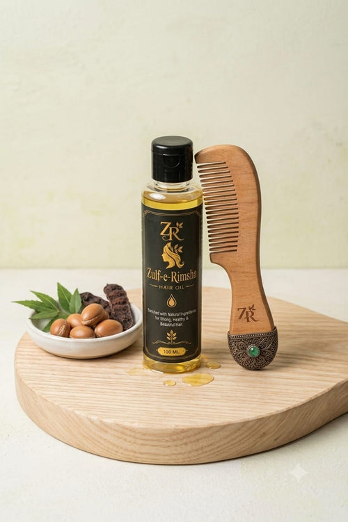 Zulf-e-Rimsha Organic Hair Oil (100ml) with  Natural Hair Care Combo