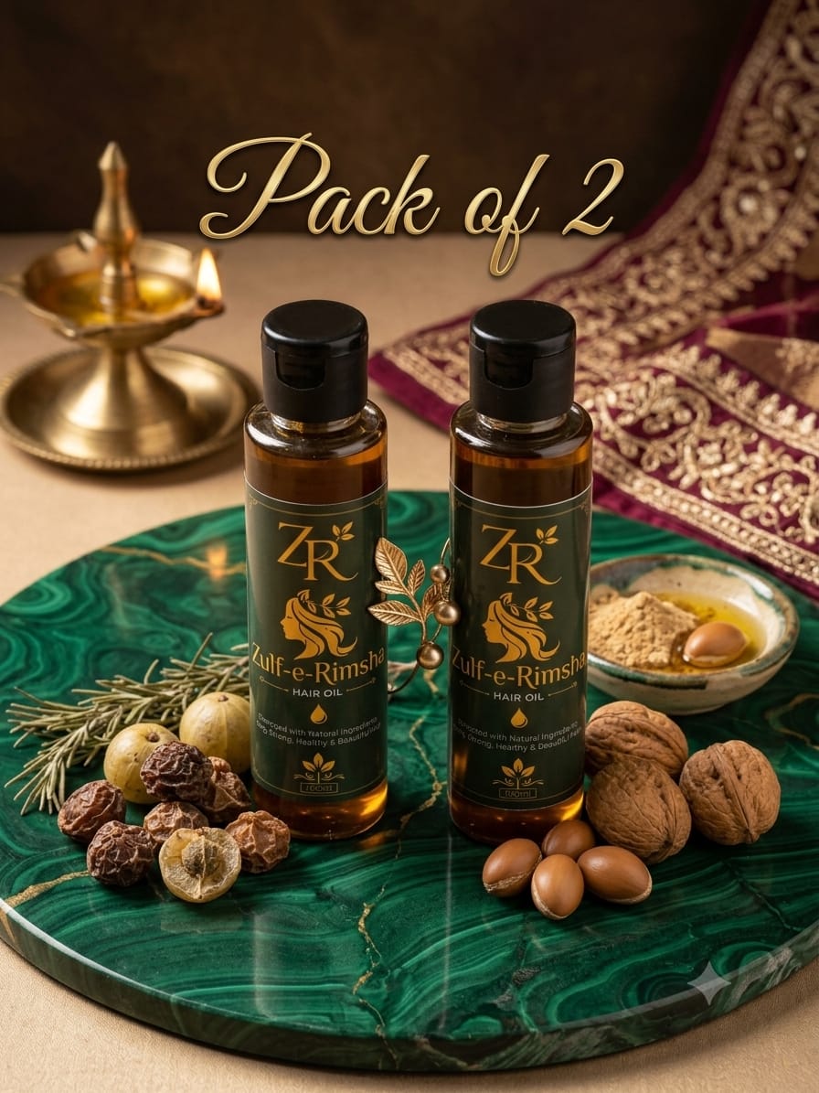 Zulf-e-Rimsha Organic Hair Oil – Pack of 2 (100ml x 2) Value Saver Pack